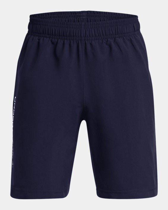 Boys' UA Tech™ Woven Wordmark Shorts, Blue, pdpMainDesktop image number 0